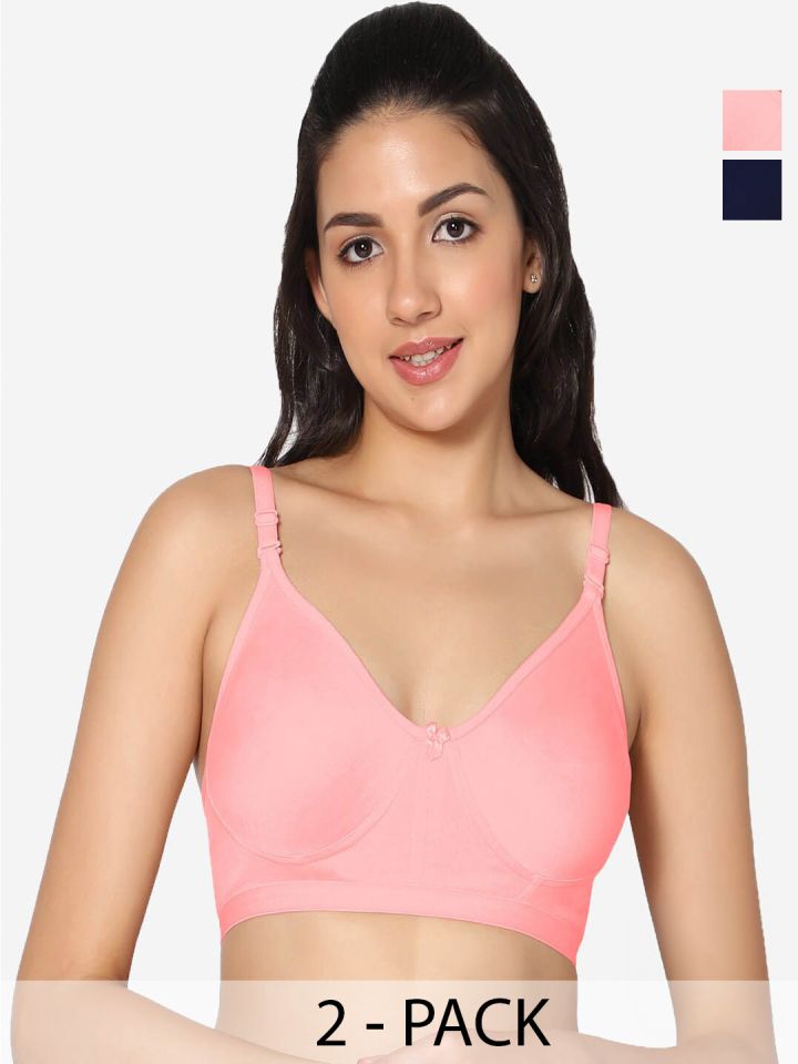 Buy In Care Pack Of 2 Full Coverage Pure Cotton Bra With All Day Comfort -  Bra for Women 25396204