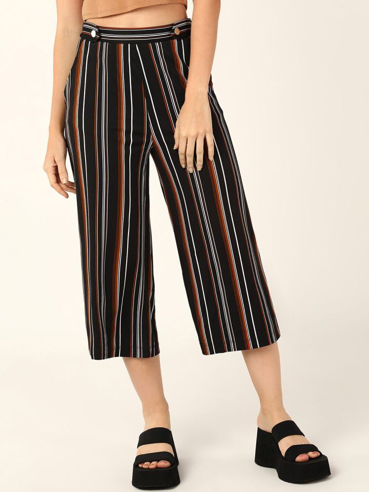Ladies deals striped culottes