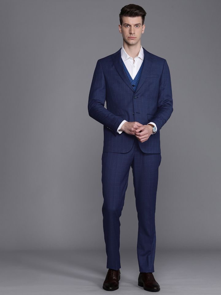 Louis philippe checked suits shop
