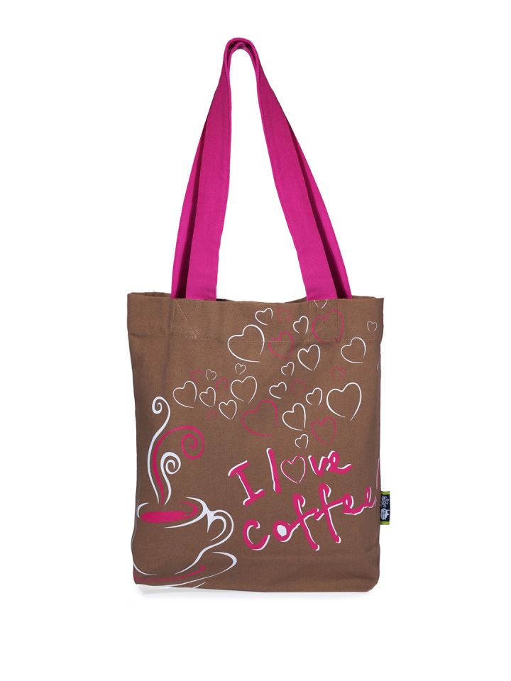 Buy Kanvas Katha Typography Printed Shopper Tote Bag Handbags