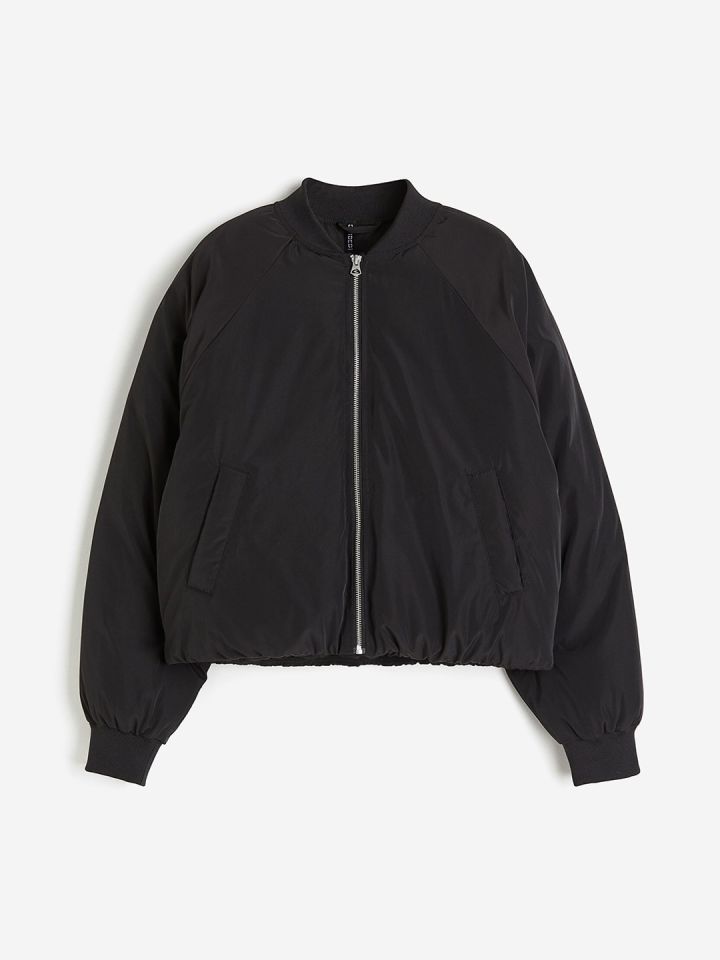 H&m black store bomber jacket womens