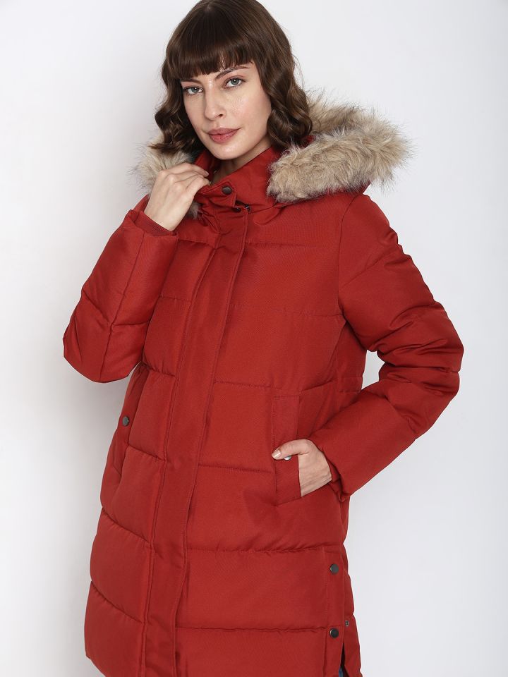 Vero moda petite 2024 faux fur hooded parka