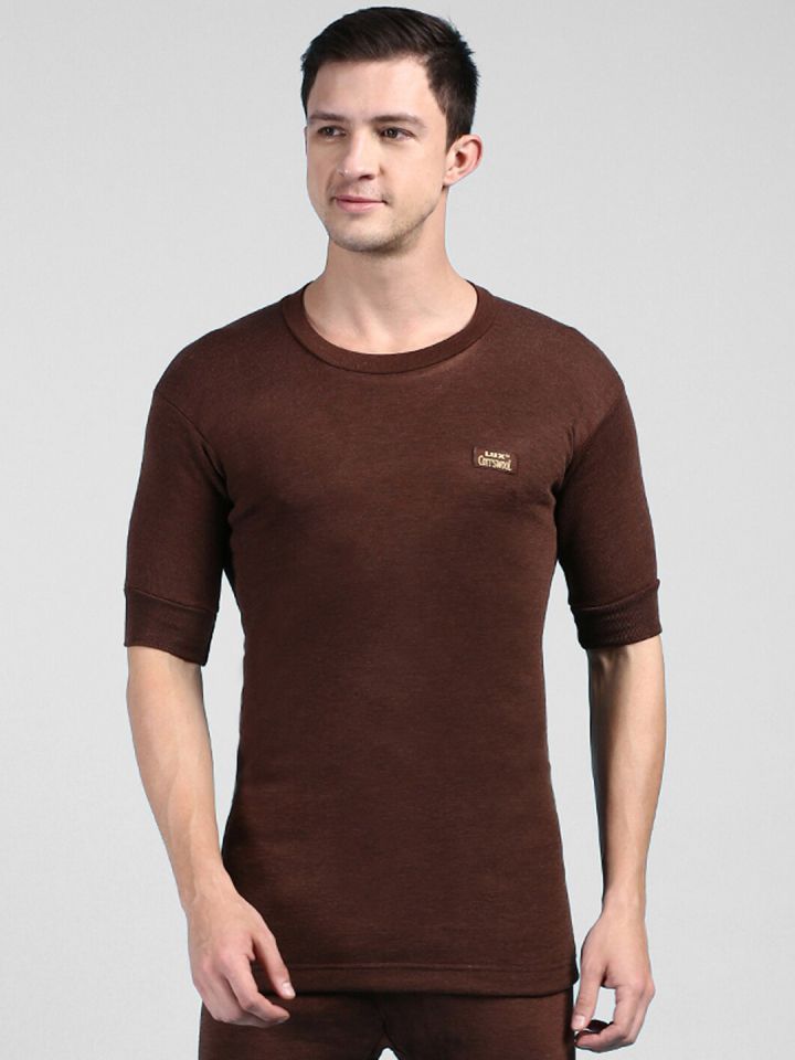 Buy Lux Cottswool Round Neck Thermal T Shirt - Thermal Tops for Men  25517538