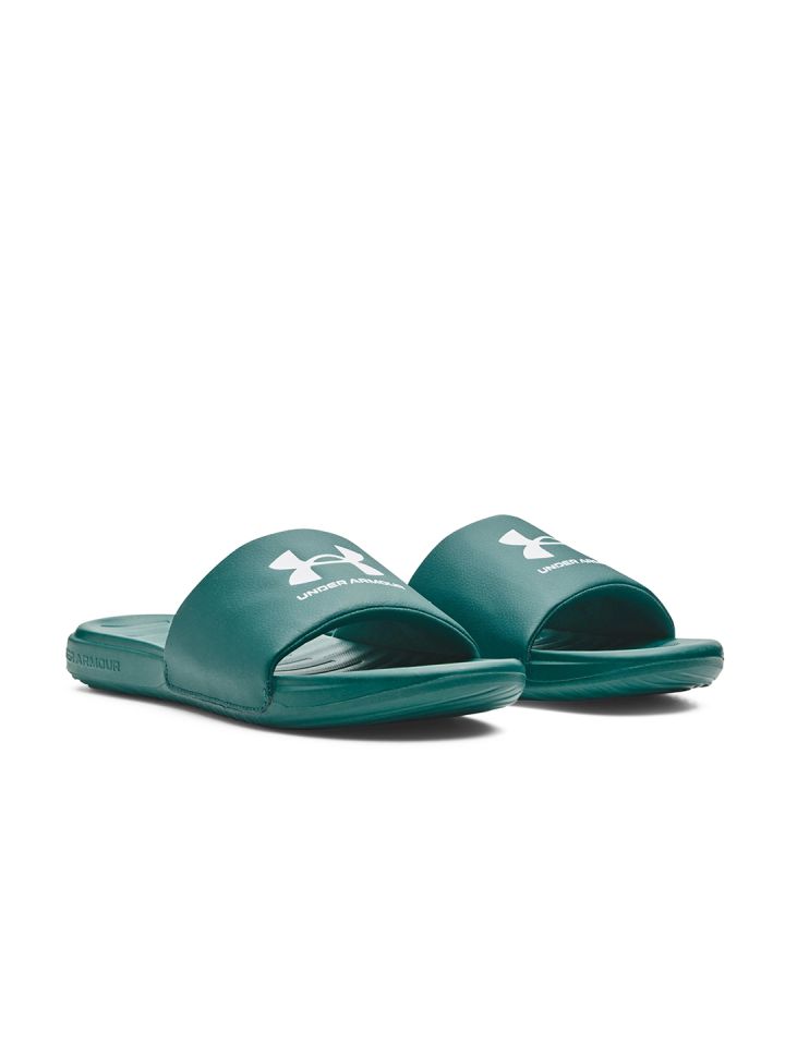 Green under armour slides clearance
