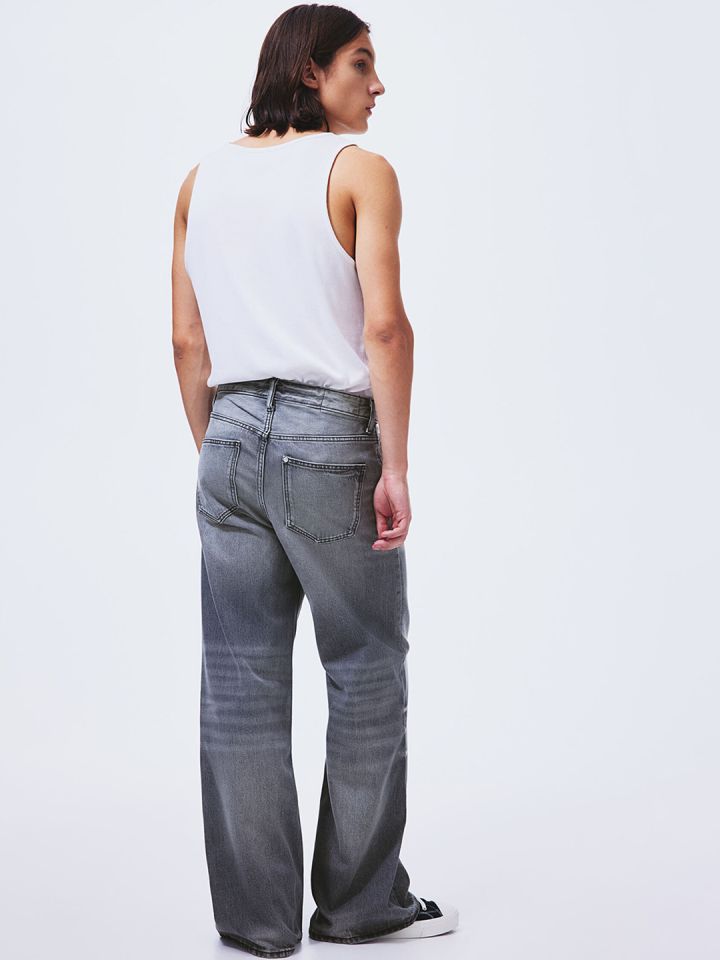 Buy H&M Men Pure Cotton Bootcut Loose Jeans - Jeans for Men 25580496