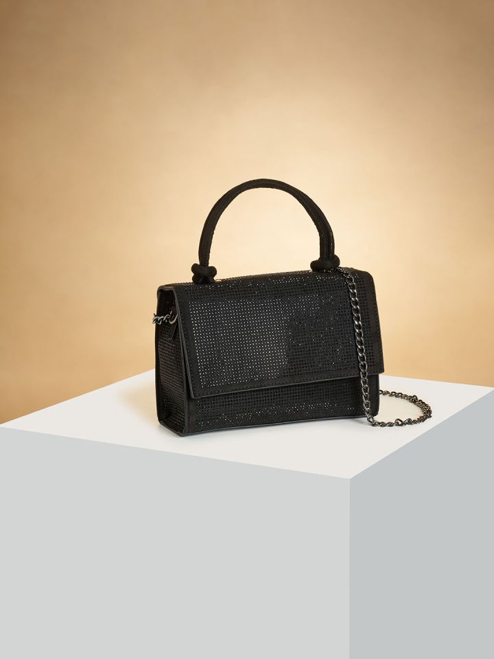 Buy Forever Glam By Pantaloons Embellished Structured Handheld Bag