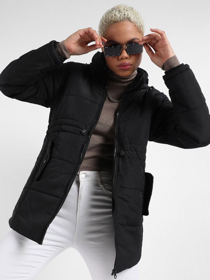 Campus sutra discount black quilted jacket