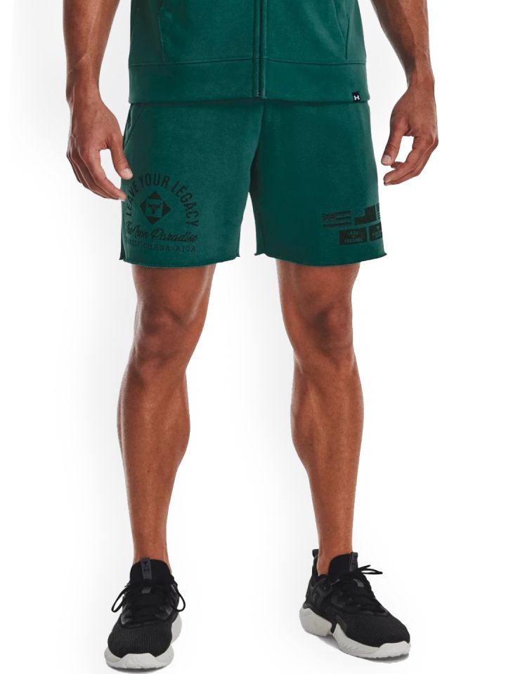 Men's project rock terry printed shorts top
