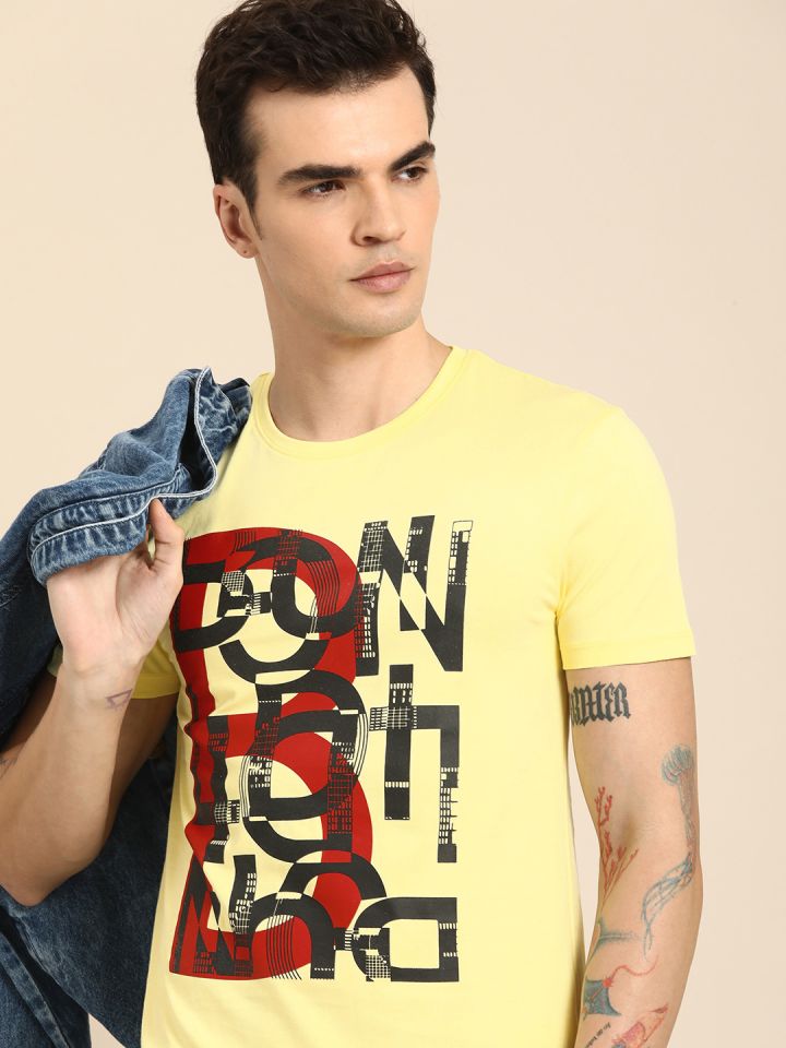 Buy Being Human Typography Printed Pure Cotton T Shirt Tshirts