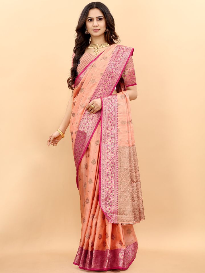 Myntra tussar hot sale silk saree