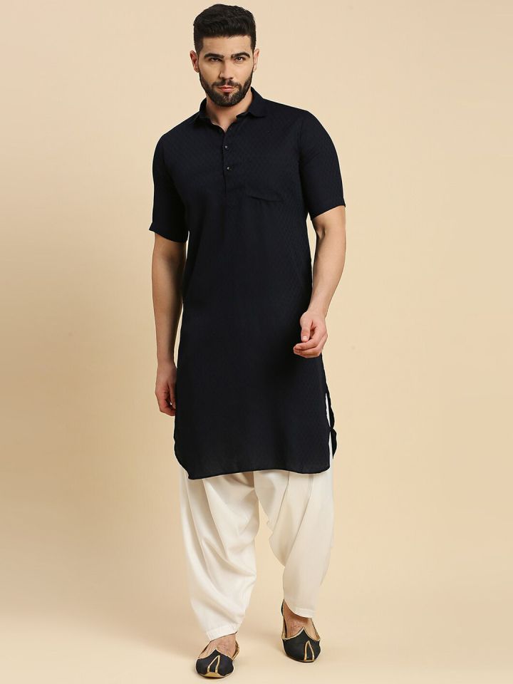 Buy RAJUBHAI HARGOVINDAS Striped Woven Design Shirt Collar Cotton