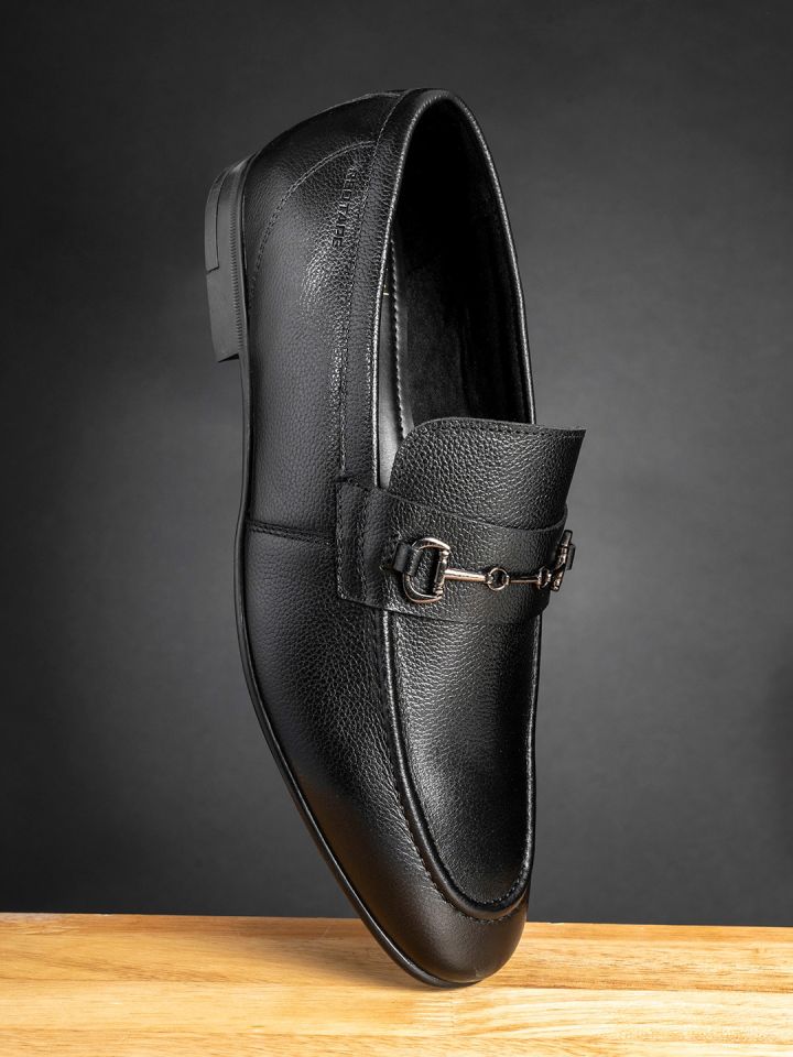 Buy Red Tape Men Textured Leather Formal Horsebit Loafers Myntra
