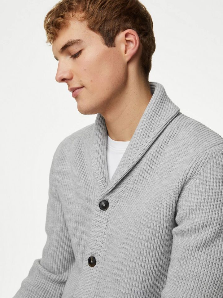 Marks and spencer mens cardigan best sale