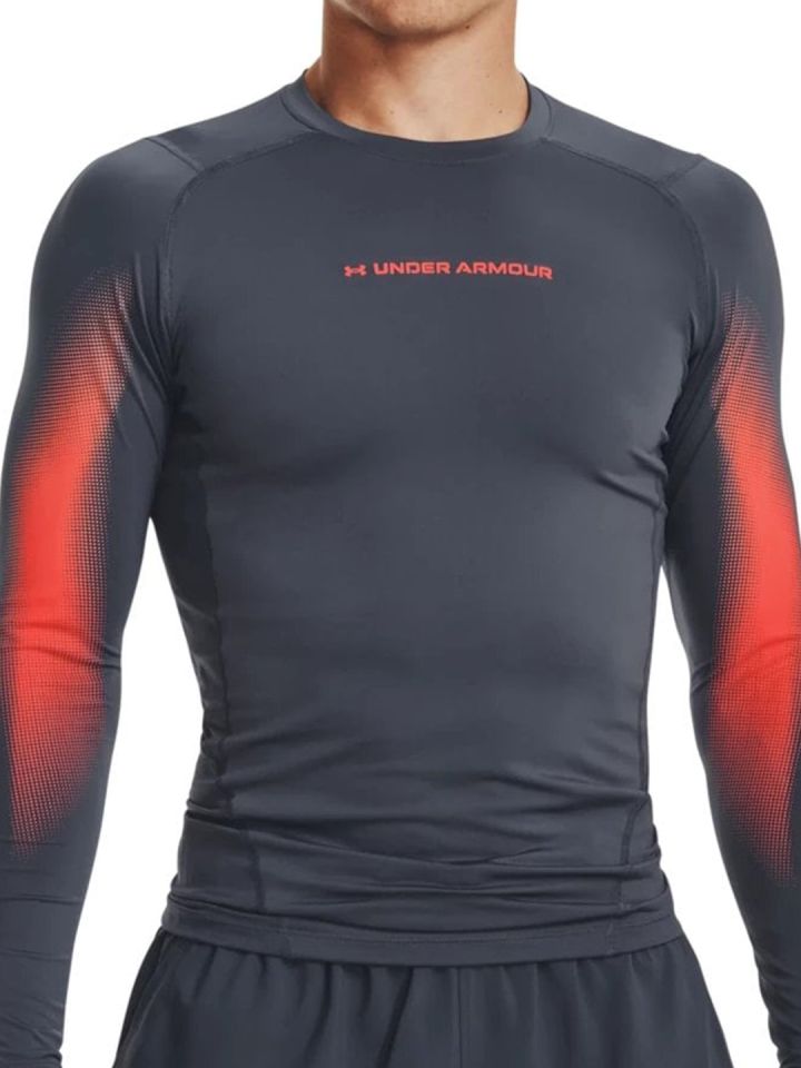 Buy UNDER ARMOUR HeatGear Long Sleeves Brand Logo Printed