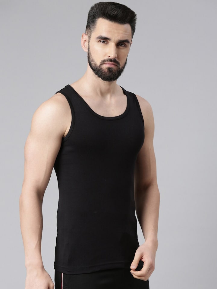 Buy Force NXT Pack Of 3 Sleeveless Pure Cotton Innerwear Vests