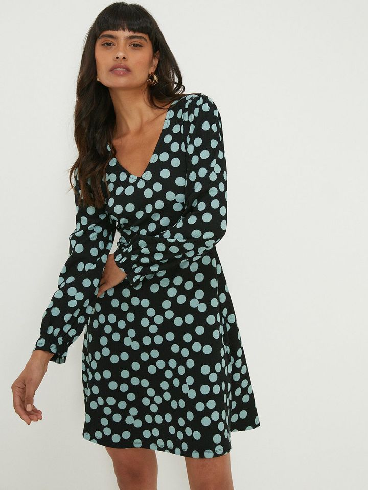 Buy DOROTHY PERKINS Polka Dot Print Fit Flare Mini Dress