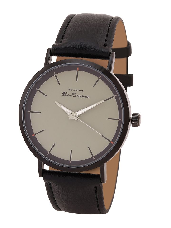 Buy BEN SHERMAN Men Dial Leather Bracelet Style Straps Analogue