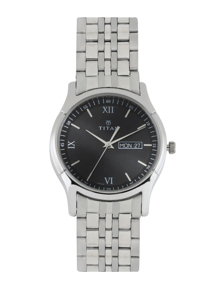 Buy Titan Men Black Dial Watch 1636SM01 Watches for Men 258006