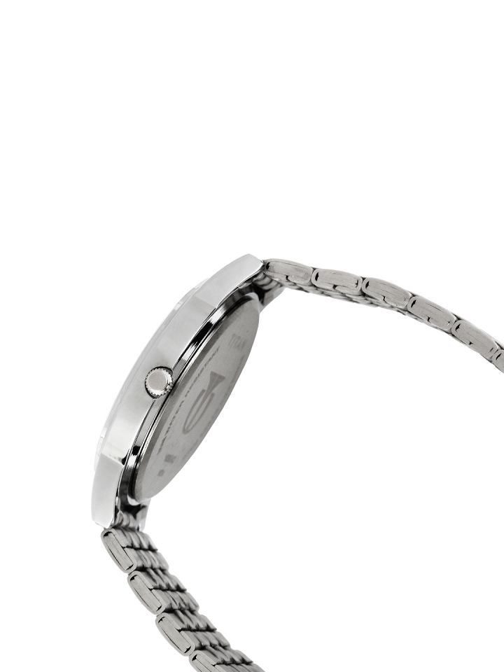 Buy Titan Men Silver Toned Dial Watch 1638SM01 Watches for Men