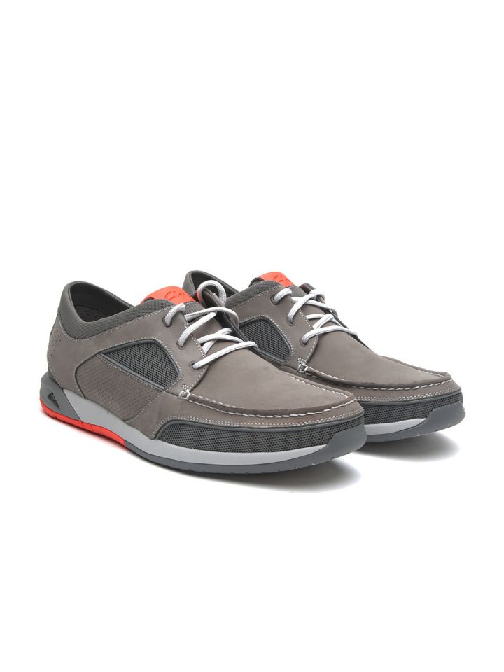 clarks grey sneakers