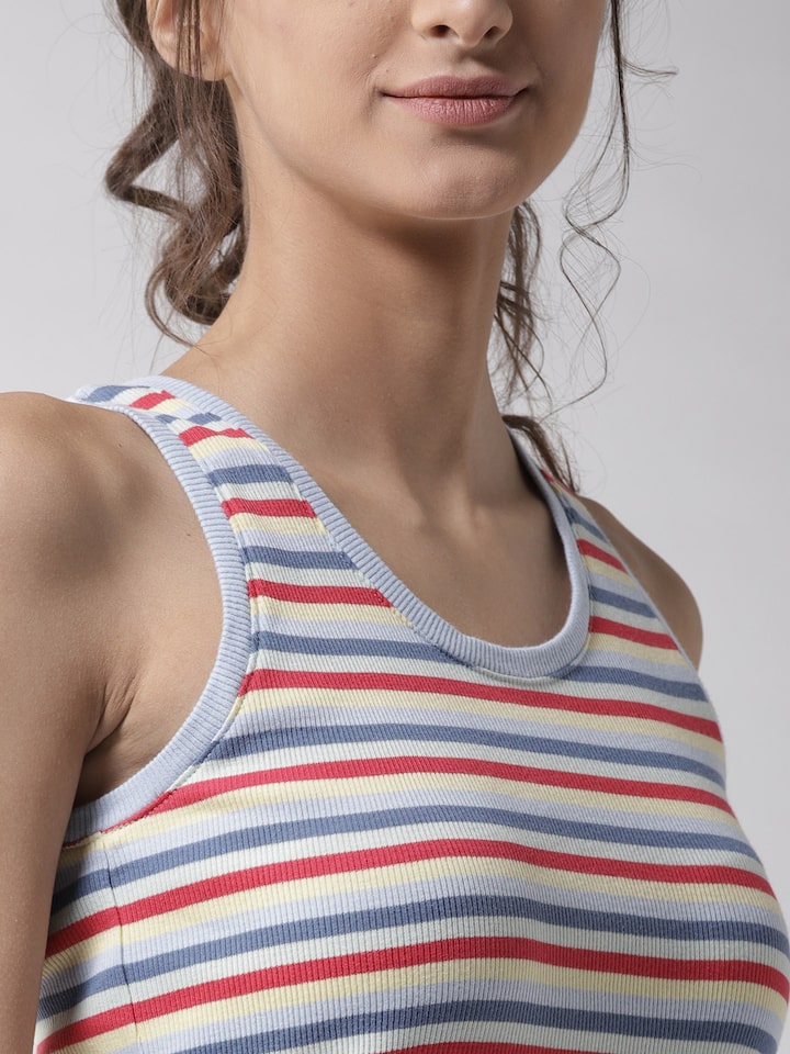 Buy Levis Women Multicoloured Striped Tank Top - Tops for Women 2584236 |  Myntra