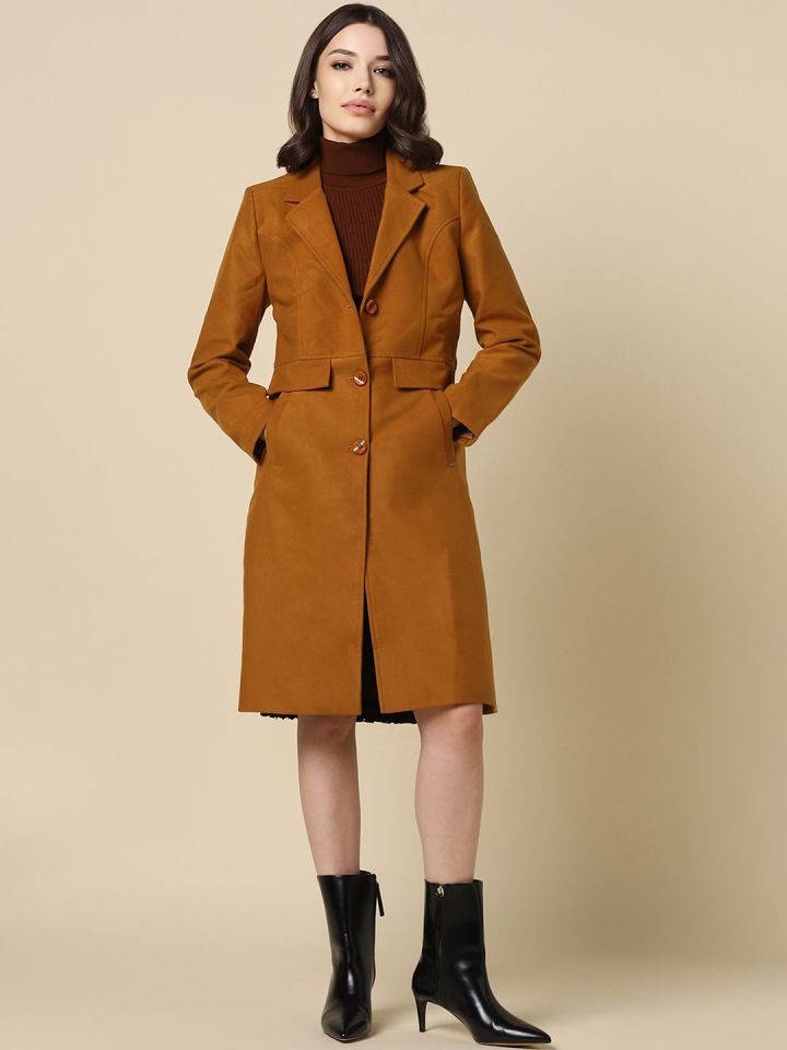 Buy Allen Solly Woman Notched Lapel Collar Long Sleeve Cotton