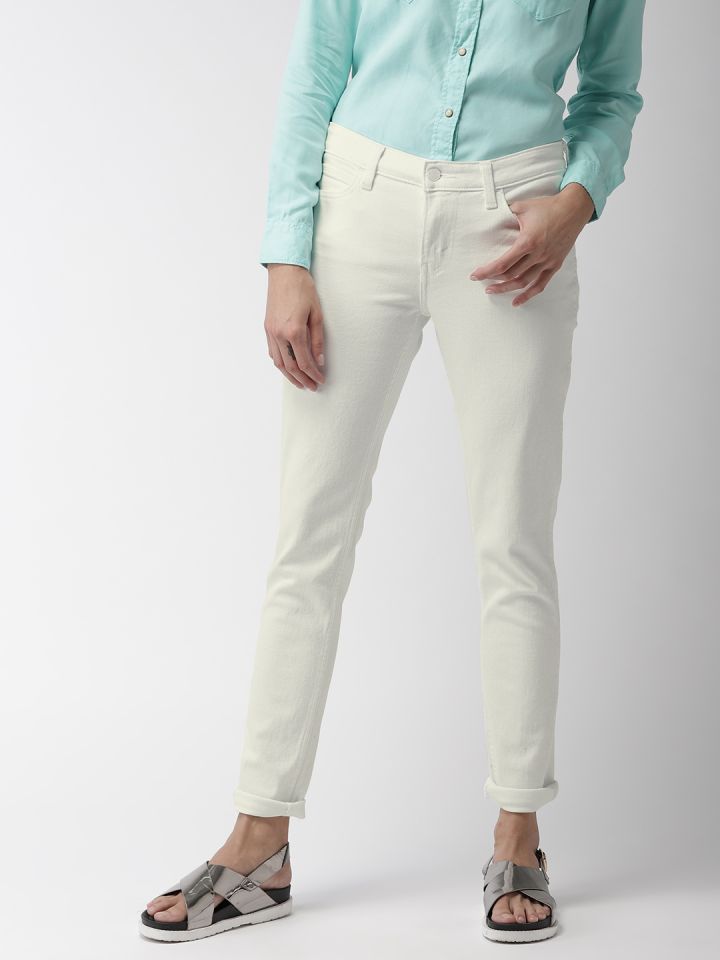 levi's 711 skinny jeans white