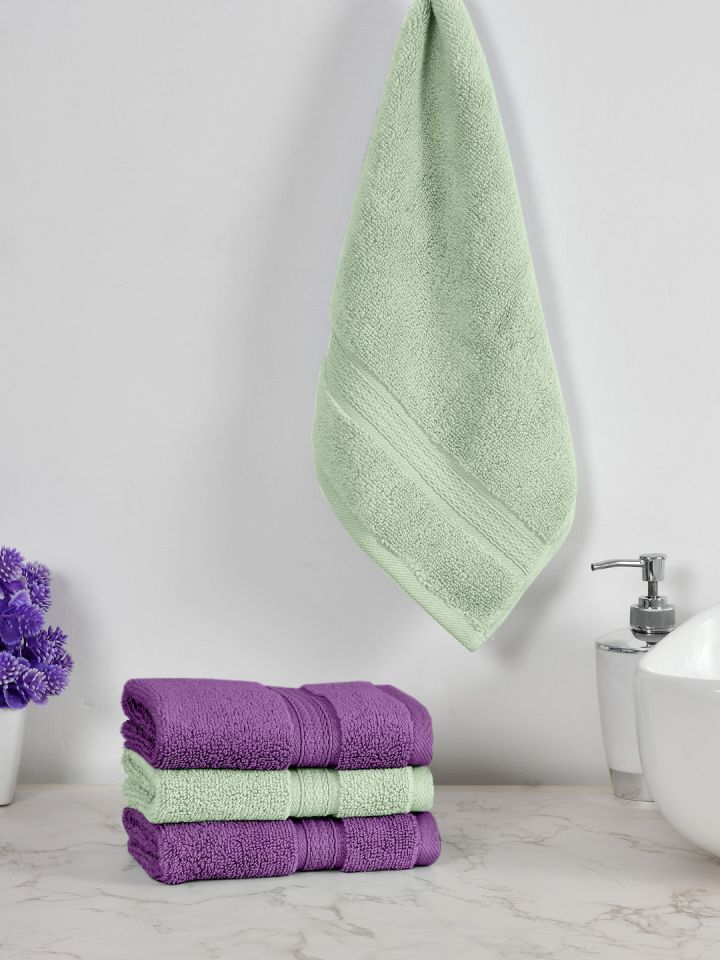 Purple and green hotsell towels
