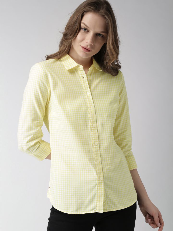 Yellow tommy hilfiger shirt womens outlet
