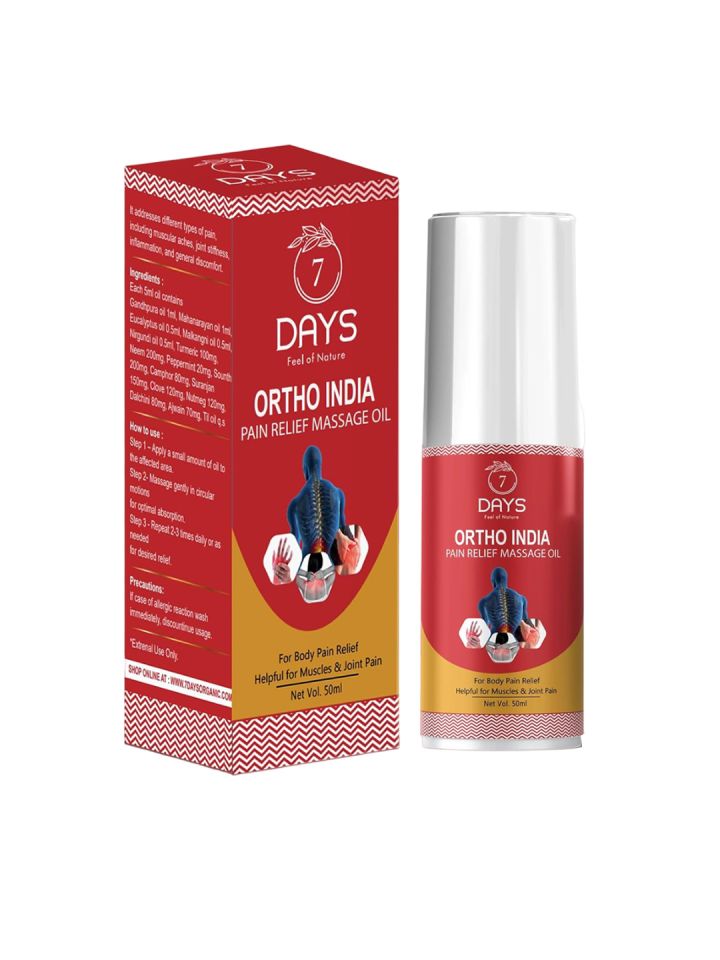 Buy 7 DAYS Ortho India Pain Relief Massage Oil 50ml Massage Oils