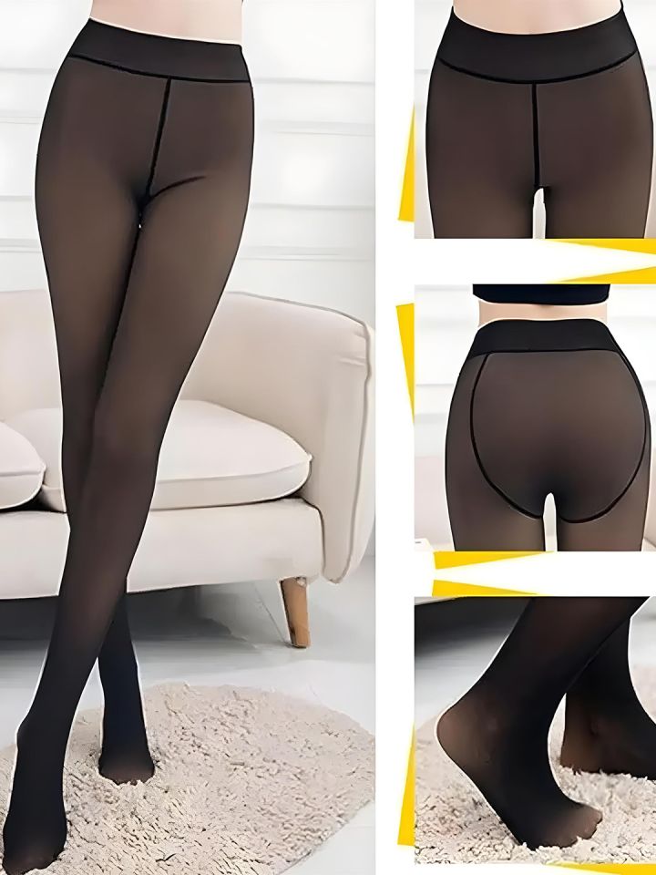 Buy Hill Islands Dual Tone Semi Sheer Fleece Stockings - Stockings for  Women 25871924