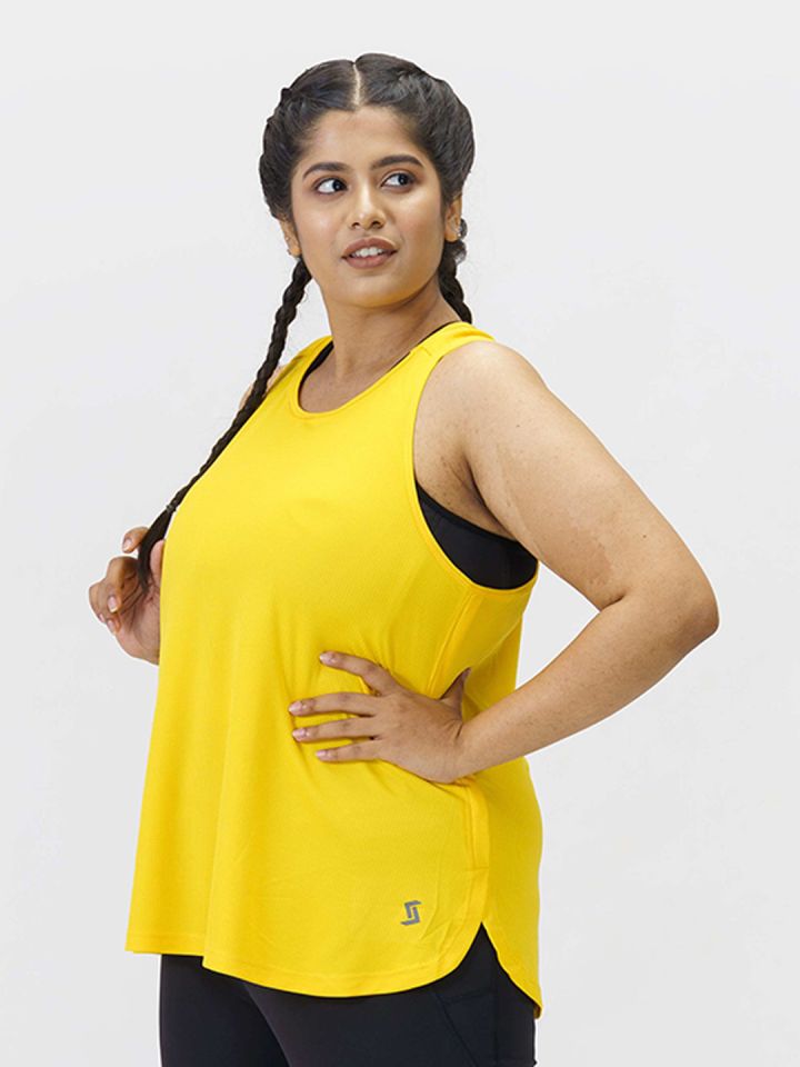 Plus size yellow tank cheap top