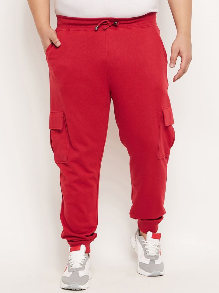 Plus size red 2025 joggers