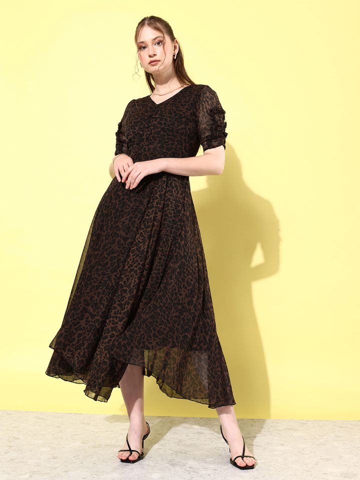 Emi animal embroidered midi dress on sale