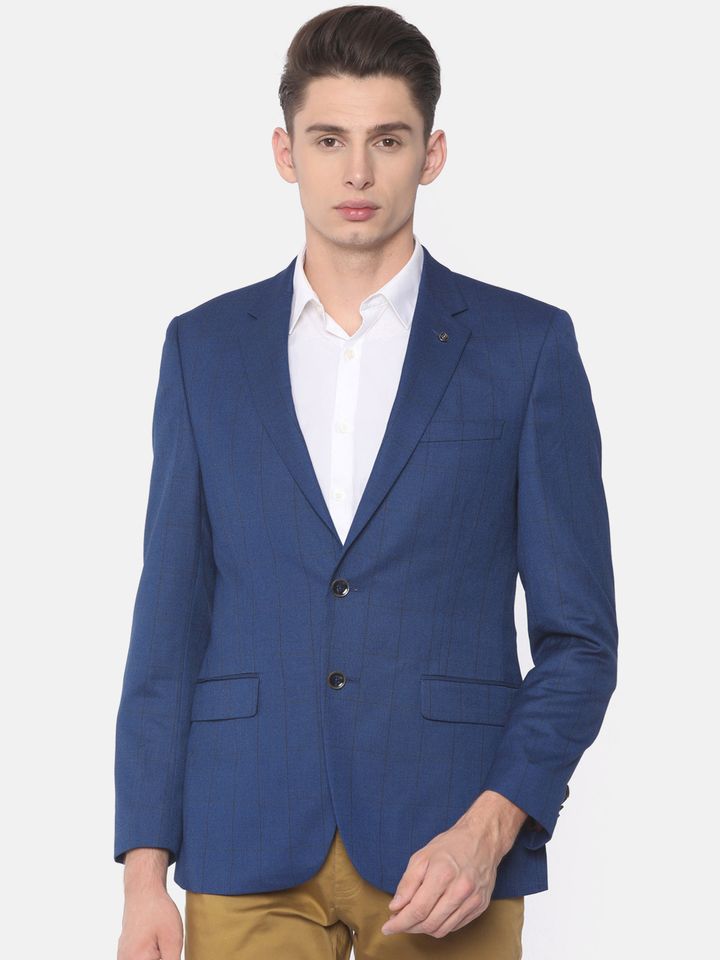 Buy Raymond Men Blue Checked Slim Fit Single Breasted Casual Blazer Blazers For Men 2592710 Myntra Shop stylish men's walking suits on sale for parties and leisure suits online at contempo suits. raymond men blue checked slim fit single breasted casual blazer