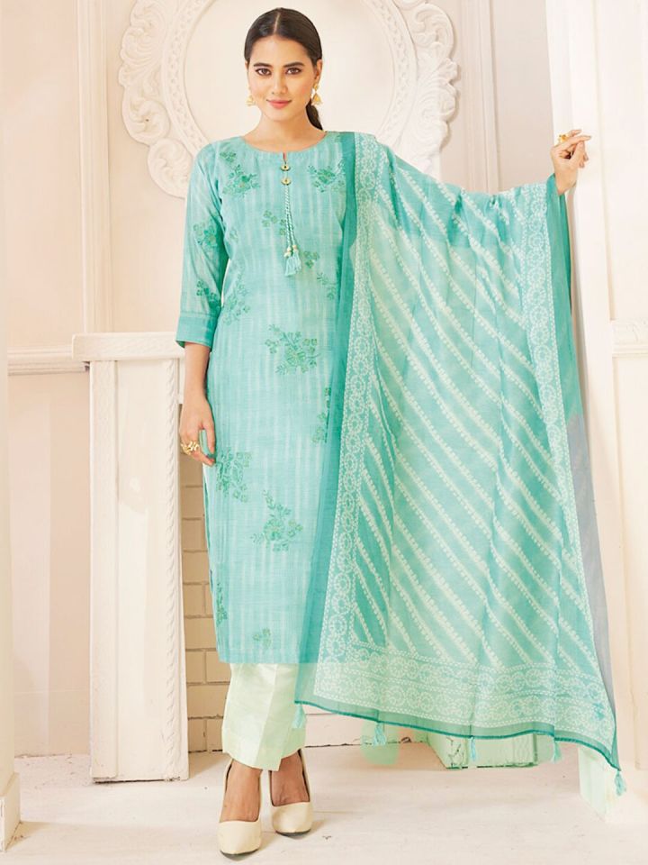 Buy Kalyan Silks Embroidered Regular Kurta With Pyjamas With