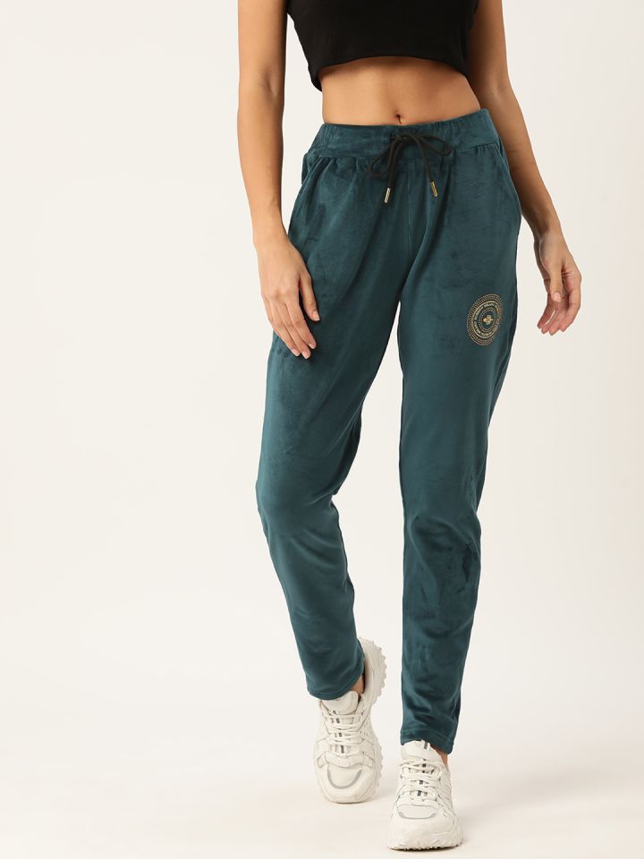 Buy Bobeno Milano Brand Logo Printed Velvet Track Pants Track