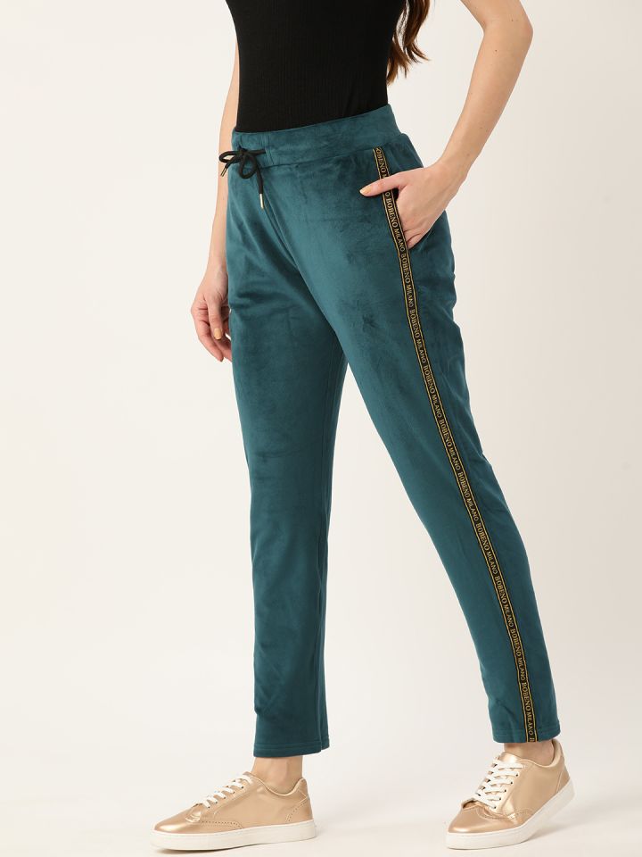 Velvet track hotsell pants womens