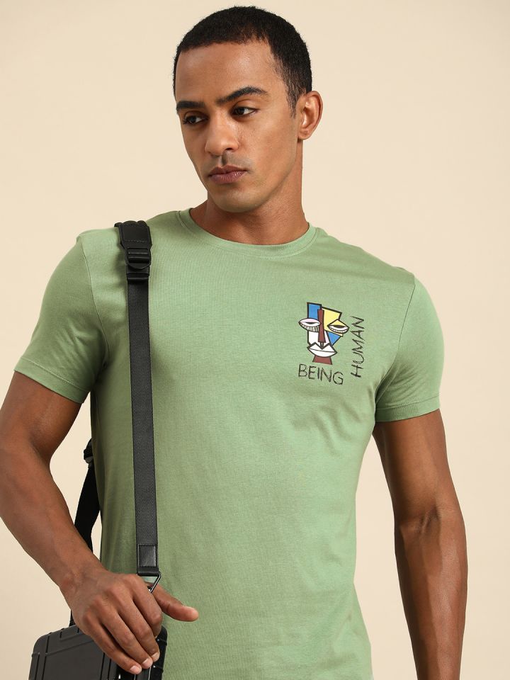 Being human cheap green t shirt