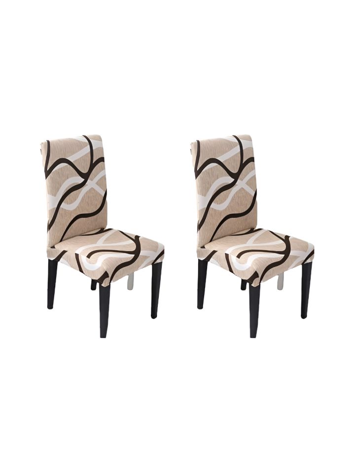 Buy Tony Stark Beige White 2 Pieces Printed Comfortable Chair