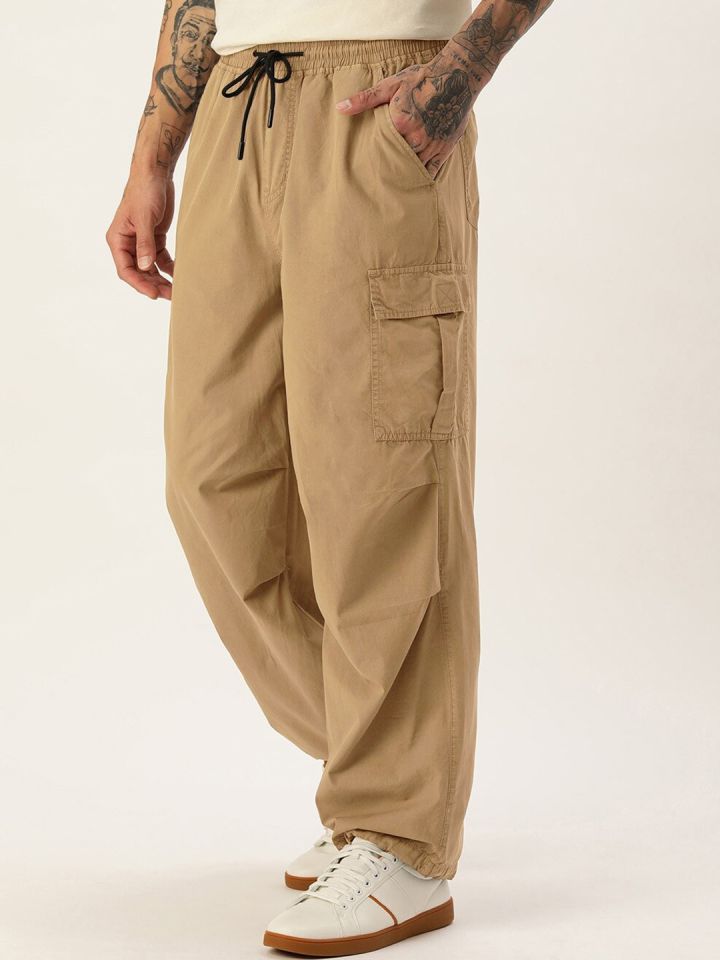 Women Bene Kleed Over Dyed Cargo Parachute Trousers