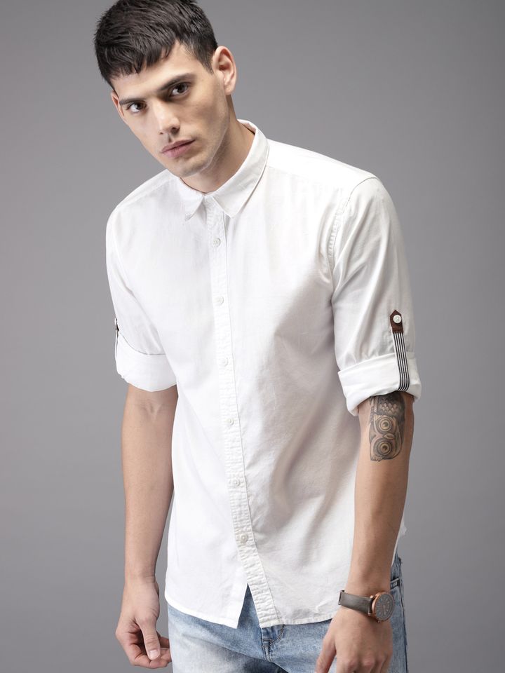 Regular Fit Solid Casual Shirt - Shirts 