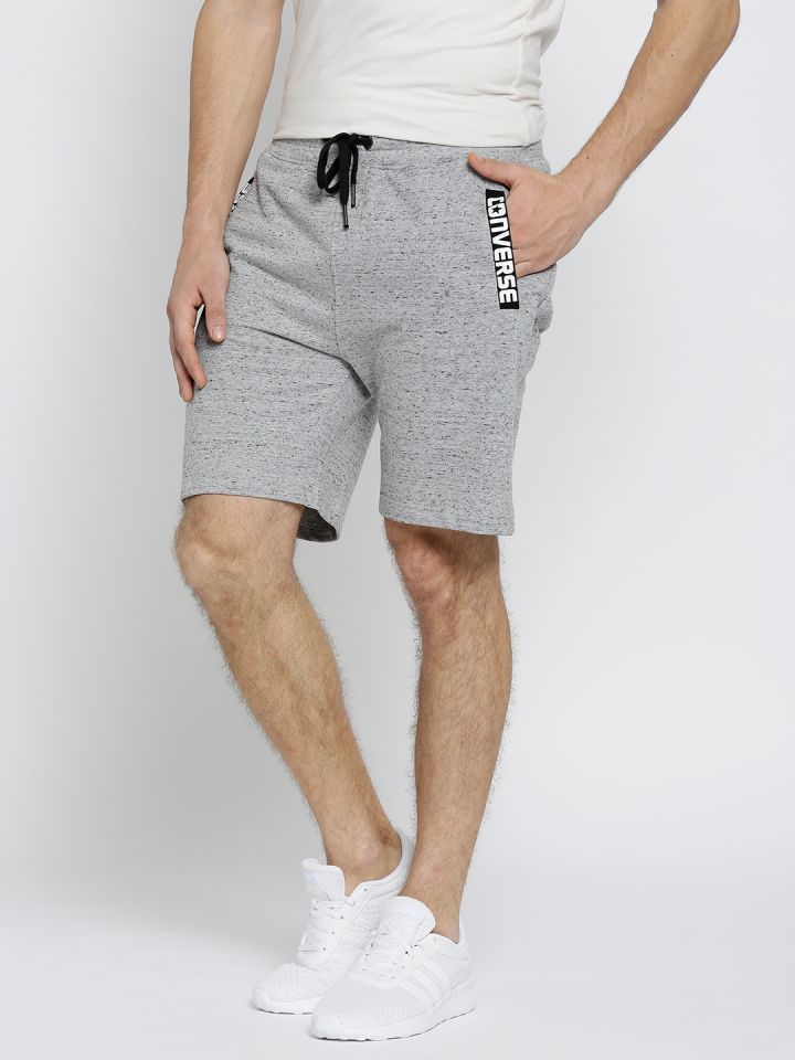Buy Converse Men Grey Melange Solid Shorts Shorts for Men