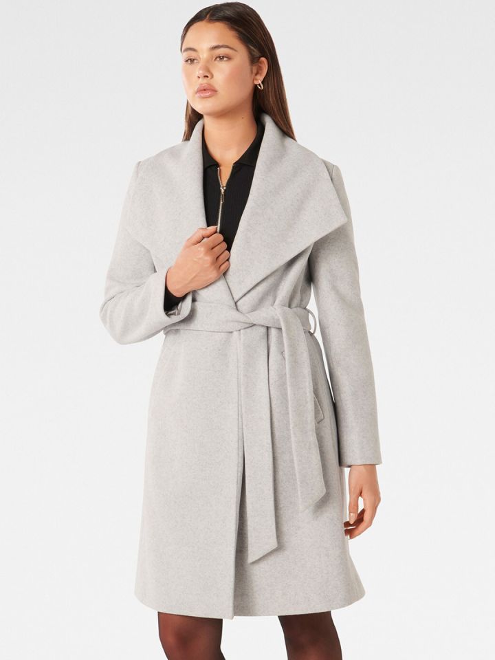 Shawl collar longline coat sales