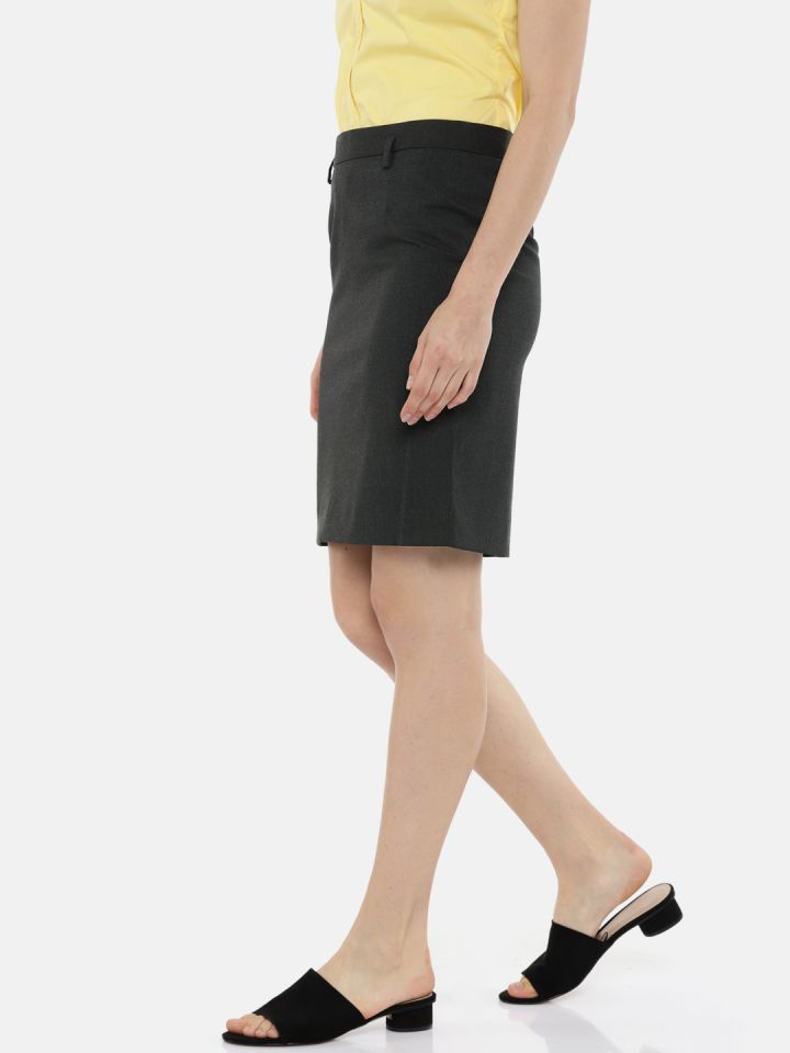 Charcoal grey pencil skirt sales