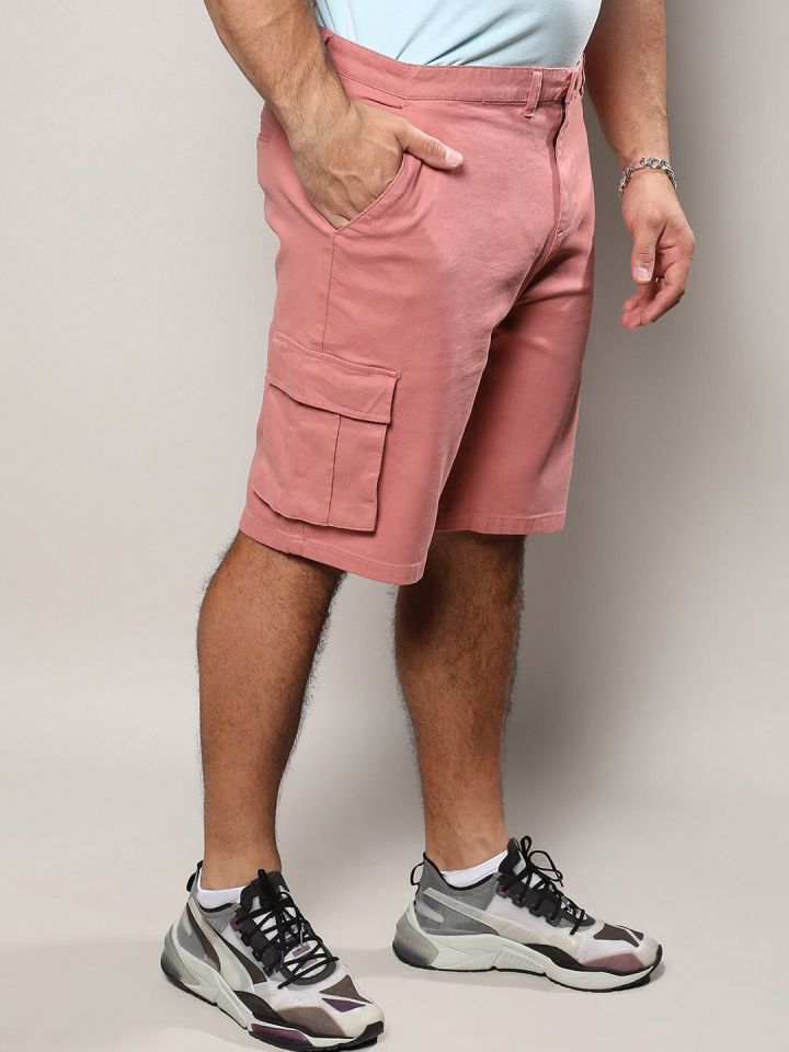 Mens pink cargo discount shorts