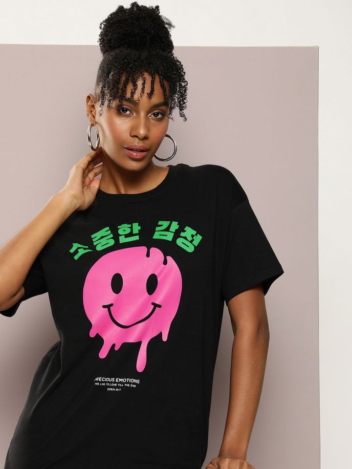 Kook N Keech Printed Drop Shoulder Sleeves Pure Cotton T shirt