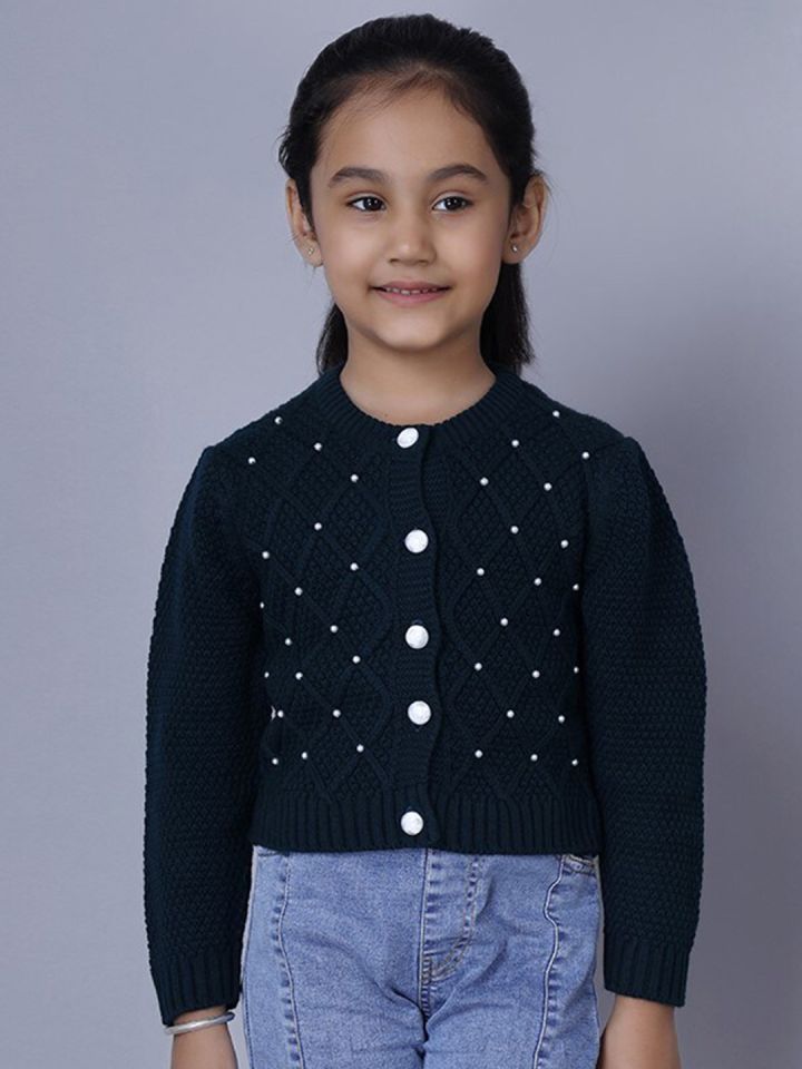 Girls navy blue top cardigan
