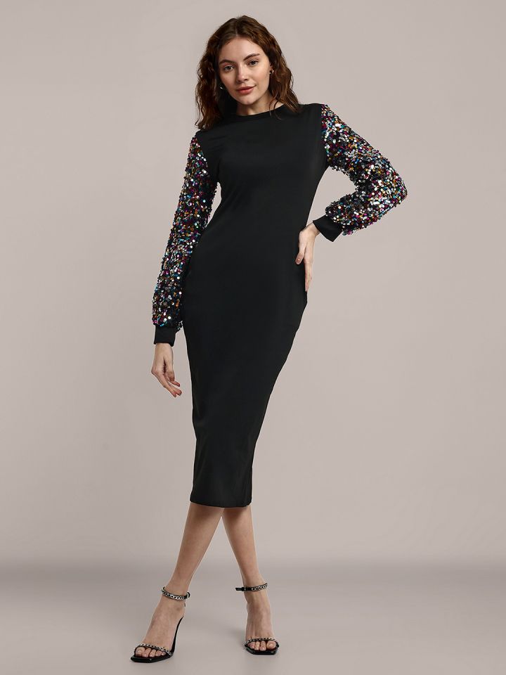 Scuba bodycon midi dress store