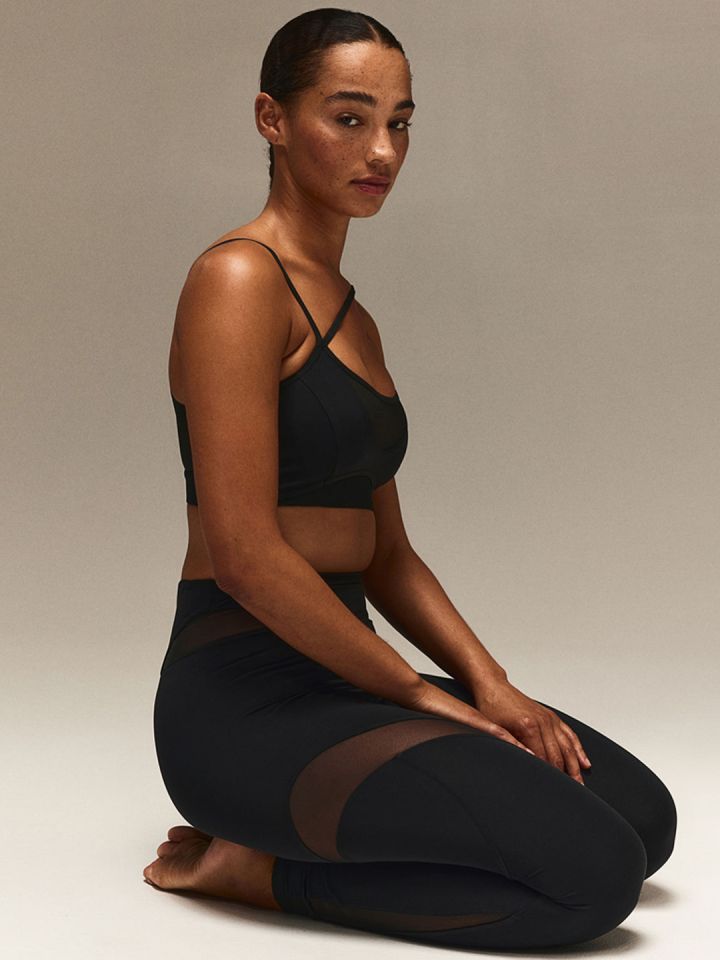 Buy H&M DryMove Mesh Detail Sports Yoga Tights - Tights for Women 26277342
